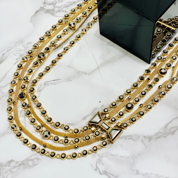 Marc Jacobs 6 layer chain necklace with side Bow - Picture 3 of 14